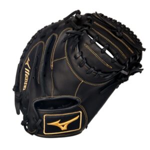 Mizuno MVP Prime Baseball Catcher's Mitt, 34", RH, Black-Almond