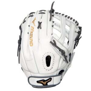 Mizuno MVP Prime Fastpitch Softball Glove, 13", LH, White-Grey