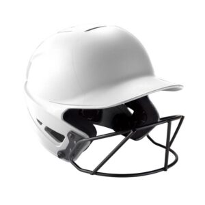 Mizuno F6 Youth Fastpitch Softball Batting Helmet - Solid White - One Size