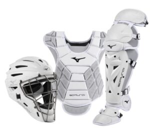 Mizuno Samurai Women's Boxed Catcher's Gear Set (14"-15") - White