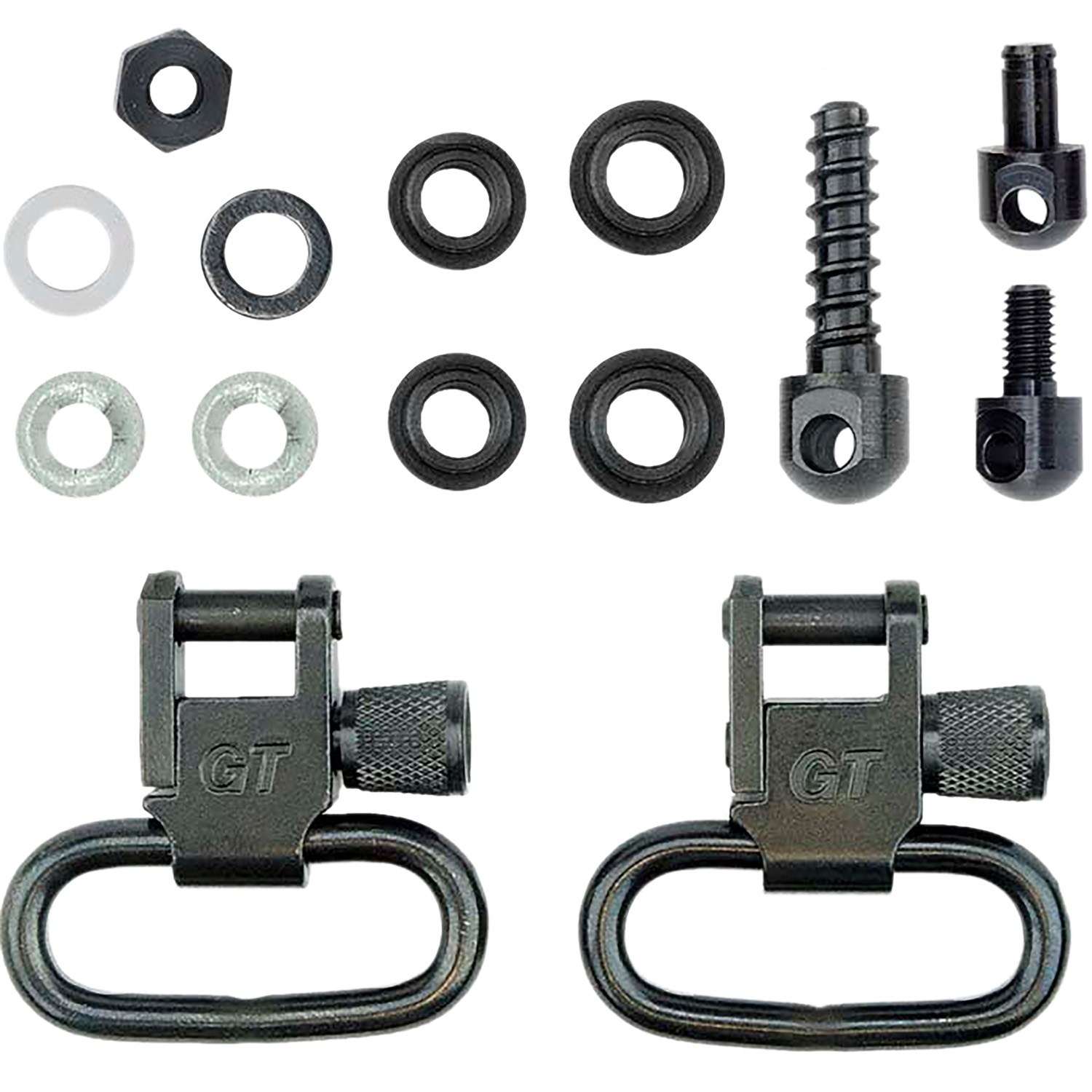 Grovtec US Inc GTSW19 Locking Swivel Set 1" Black Oxide Steel Shotgun Pump/Auto