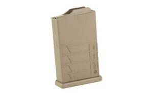 MDT Sporting Goods Inc 104447FDE AICS Magazine 10-Round Extended 308/6.5 Creedmoor Short Action, FDE Polymer Fits Some Chassis/Bottom Metal