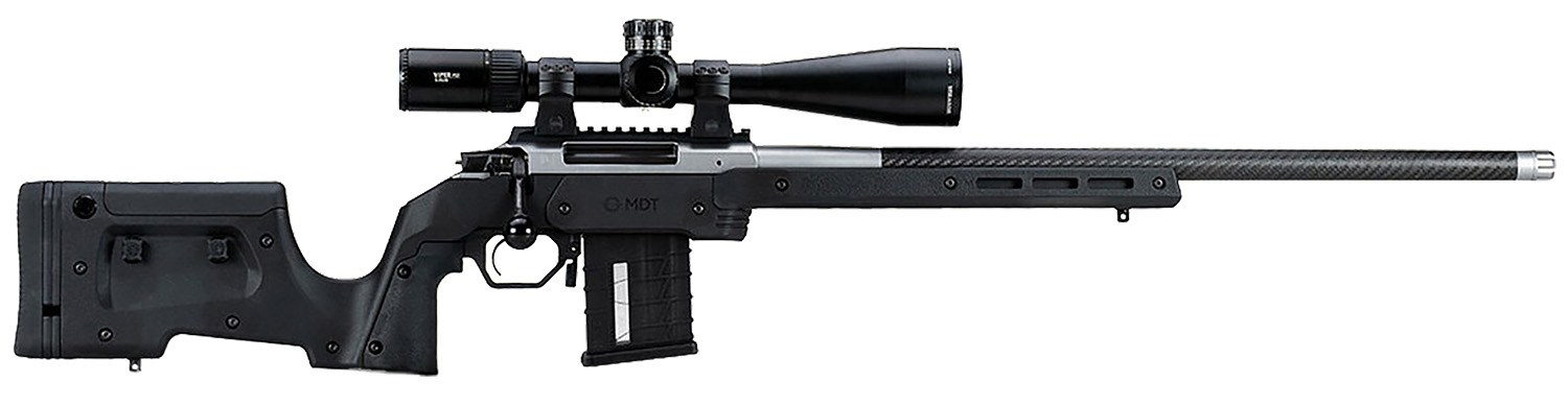 MDT Sporting Goods Inc 104690BLK XRS Chassis Black Aluminum Core with Polymer Panels, Adjustable Cheekrest, M-LOK Forend, Interchangeable Grips, AICS