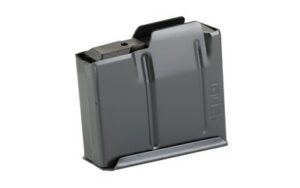 MDT Sporting Goods Inc 102014BLK AICS Magazine 5-Round 308/6.5 Creedmoor Short Action Black Steel with Binder Plate