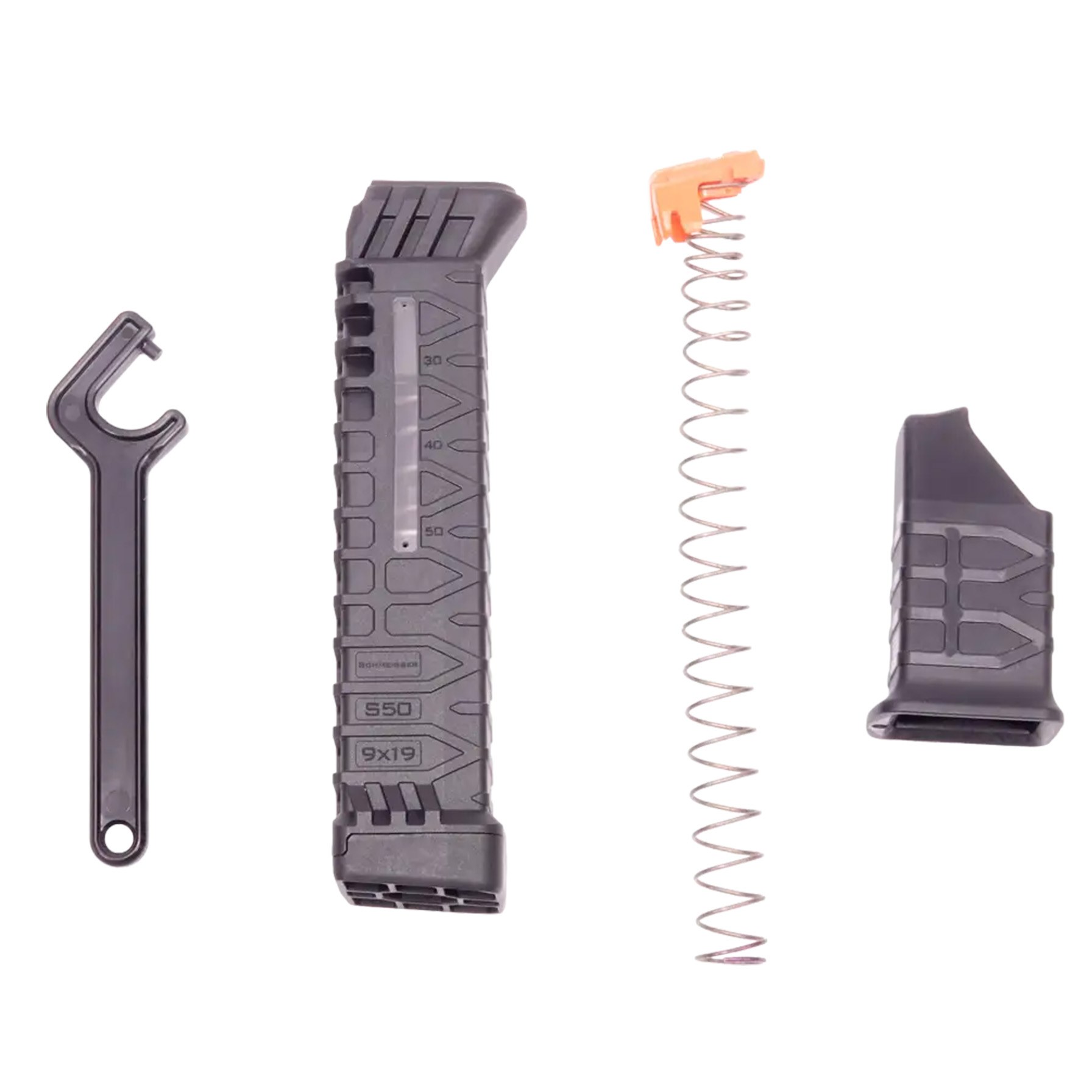 Ati Schmeisser S50 Mle 9MM Glock 17/19 Magazine Adapter for 50 Rounds ATIM9MMS50ADPT - Image 2