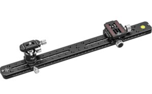 Leofoto USA FDM-04 Binocular Rangefinder Rail Kit Black Aluminum 17.71" Long