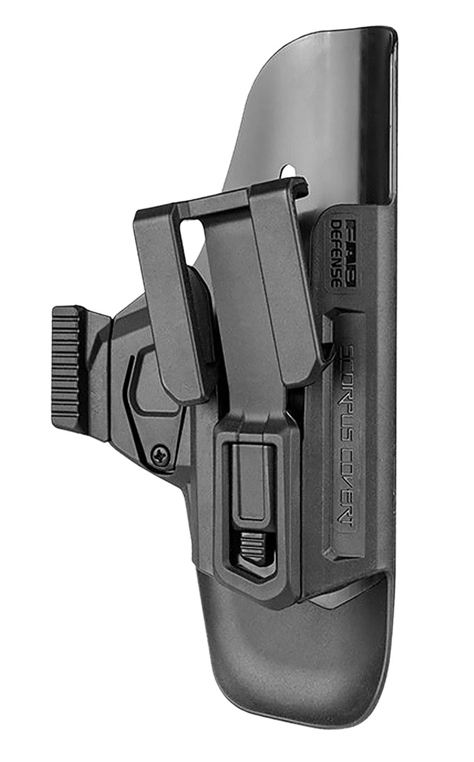 FAB Defense SCCG9B Scorpus Covert IWB Black Polymer Belt Clip Compatible with Glock 17/19/23/32 Belt 1.50-1.75" Wide Right Hand