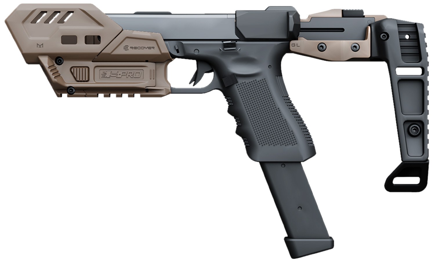 Recover Tactical SPROMGB02 S-Pro MG Conversion Kit for Glock Tan