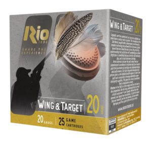 Rio Ammunition WT2075 Wing & Target 20Gauge 2.75" 7/8oz 7.5Shot 25 per Box/10 Case