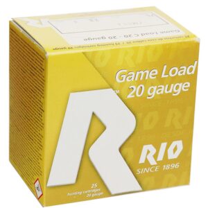 Rio Ammunition RC20MGN6 Game Load 20Gauge 3" 1 1/4oz 6Shot 25 per Box/10 Case