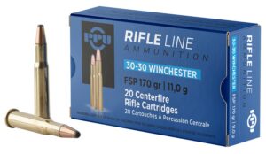 PPU PP30302 Standard Rifle 30-30Win 170gr Flat Soft Point 20 per Box/10 Case