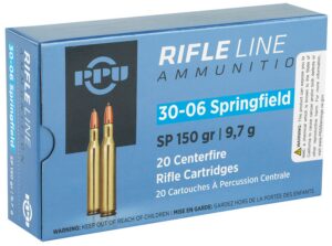 PPU PP30061 Standard Rifle 30-06Springfield 150gr Soft Point 20 per Box/10 Case