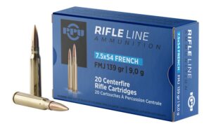 PPU PP7F Metric Rifle 7.5x54French 139gr Full Metal Jacket 20 per Box/10 Case