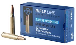 PPU PP7AS Metric Rifle 7.65x53mmArgentine 180gr Soft Point Boat Tail 20 per Box/10 Case