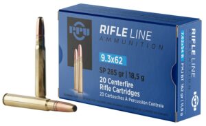 PPU PP9362 Metric Rifle 9.3mmx62Mauser 285gr Soft Point 20 per Box/10 Case