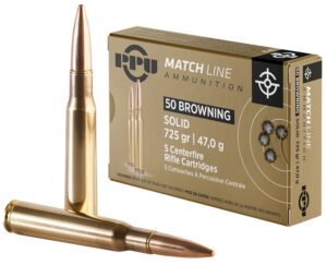 PPU PPM50 Match 50BMG 725gr Full Metal Jacket Solid 5 per Box/20 Case