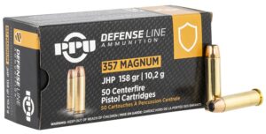 PPU PPD357 Defense 357Mag 158gr Jacketed Hollow Point 50 per Box/10 Case