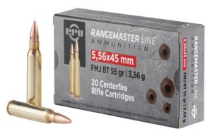 PPU PPRM5561M Rangemaster 5.56x45mmNATO 55gr Full Metal Jacket Boat Tail/1000-Round *Sold by Case *Includes Metal Can