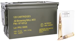 PPU PPRM50M Rangemaster 50BMG 625gr Full Metal Jacket/ 120-Round *Sold by Case *Includes Metal Can