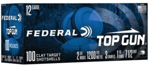 Federal TG1210075 Top Gun 12Gauge 2.75" 1 1/8oz 7.5Shot 100 per Box/2 Case